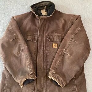 Carhartt Sandstone Duck Quilt Jacket XL Regular Zipper is Broken